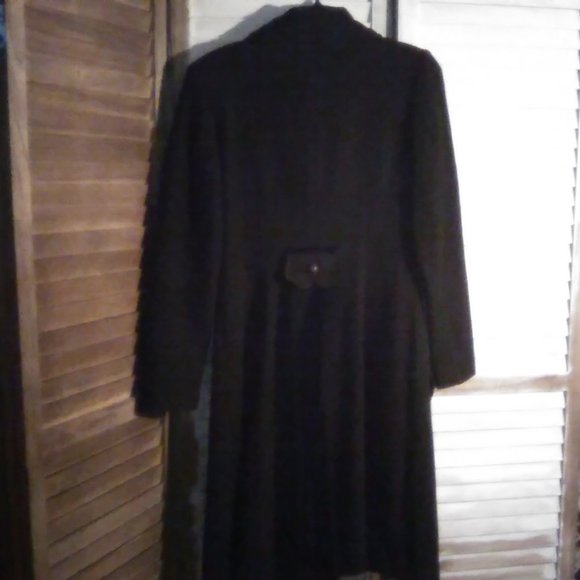 Vintage Wool-Blend Long Line Pea Coat - Picture 4 of 13